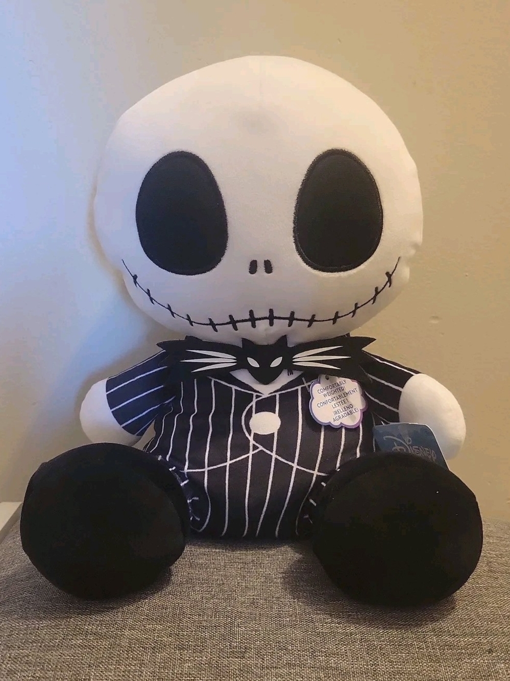 Disney Jack Skellington Comfeez Weighted Scented Plush Black & White NWT